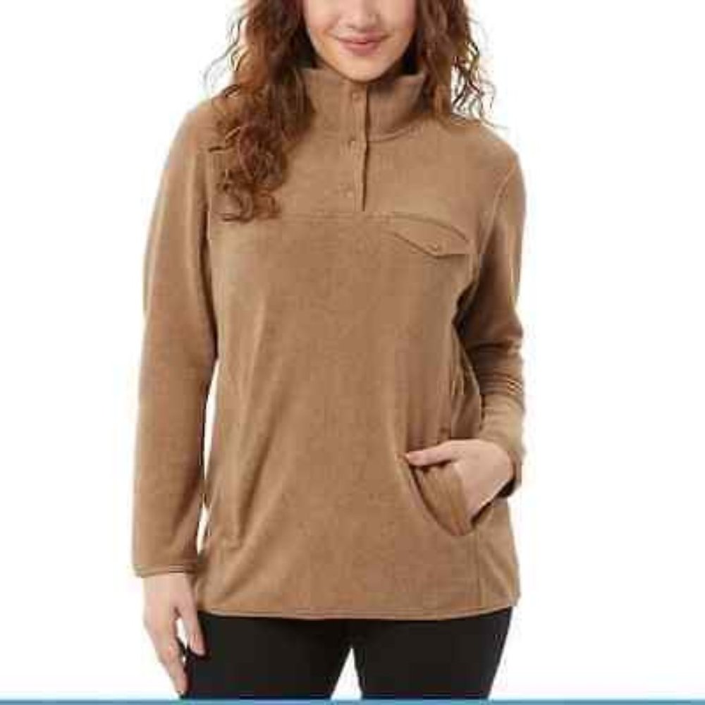 32 Degrees Ladies' Snap Fleece Pullover NWT Size XXL
